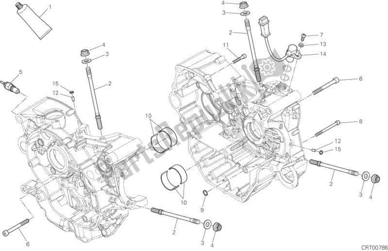 Tutte le parti per il 10a - Coppia Semicarter del Ducati Multistrada 950 SW 2018